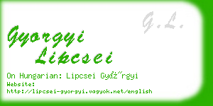 gyorgyi lipcsei business card